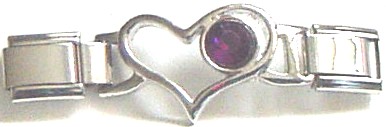 Open Heart Link - February Amethyst - Click Image to Close